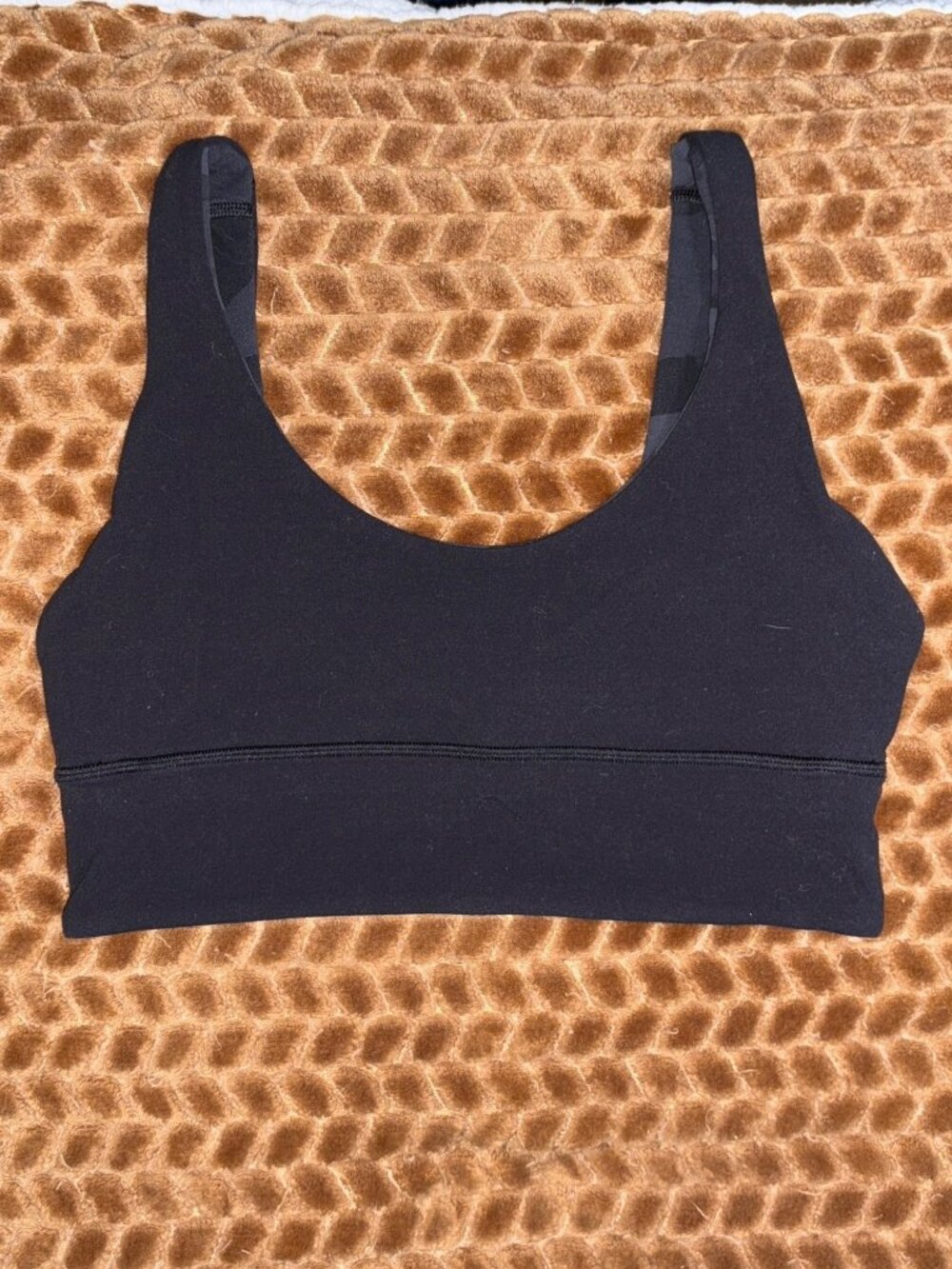 Lululemon Align Reversible Sports Bra A/B Cup Black Heritage Camo Yoga Nulu 8 M